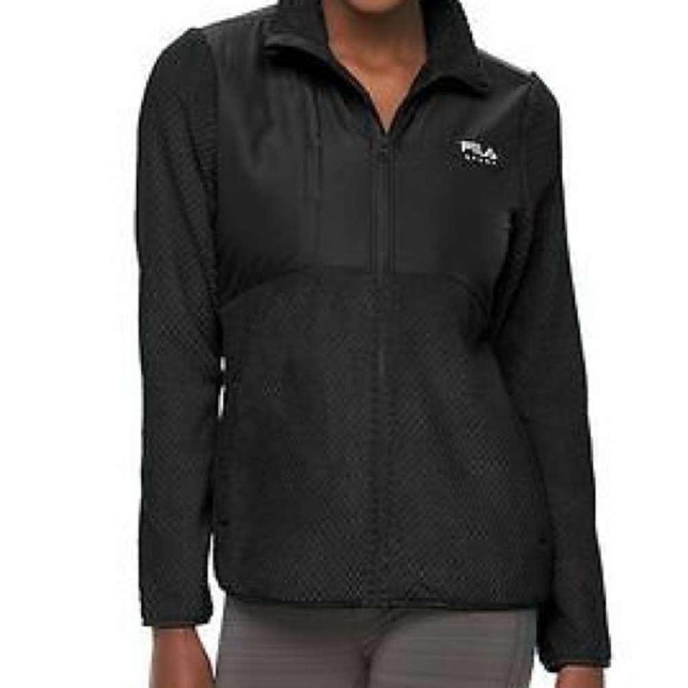 FILA Sport Women's Cloud Peak Black Fleece Jacket